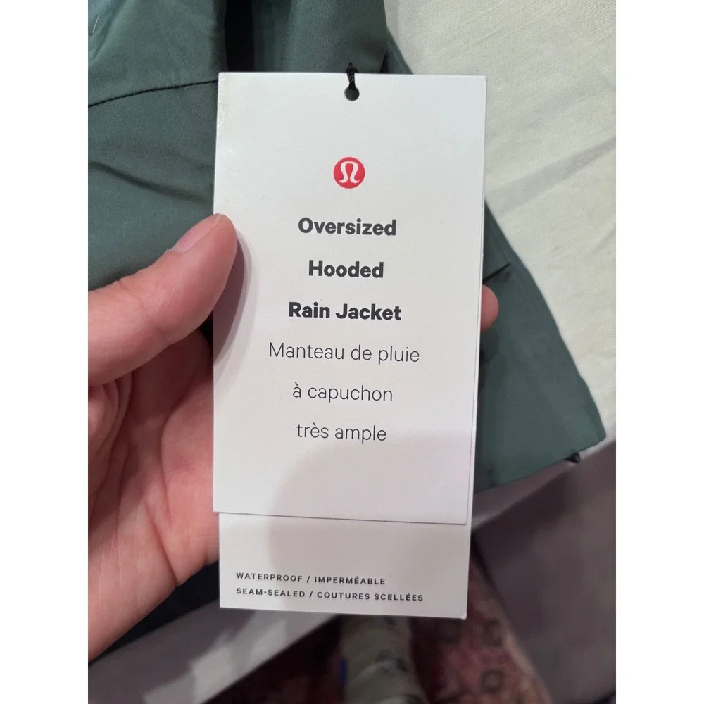 Lululemon Oversized Hooded Rain Jacket In Medium Forest - Size 10